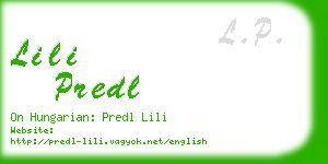 lili predl business card